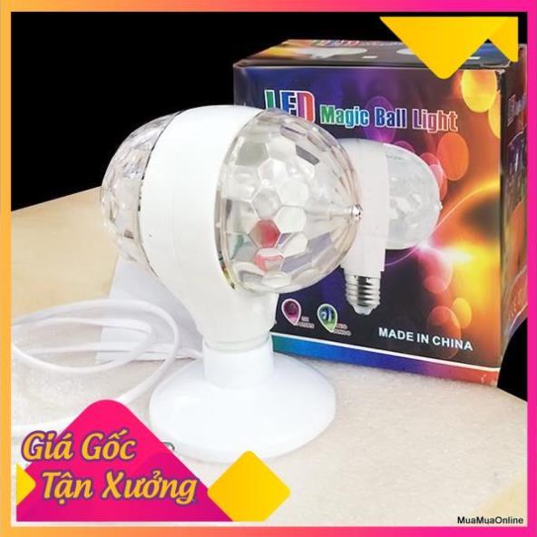 Đèn Led 7 Màu Quả Cầu Xoay 2 Mặt Có Đế TP'S