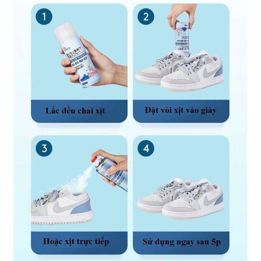 Bình xịt khử mùi giày chống hôi chân NCE 260ml