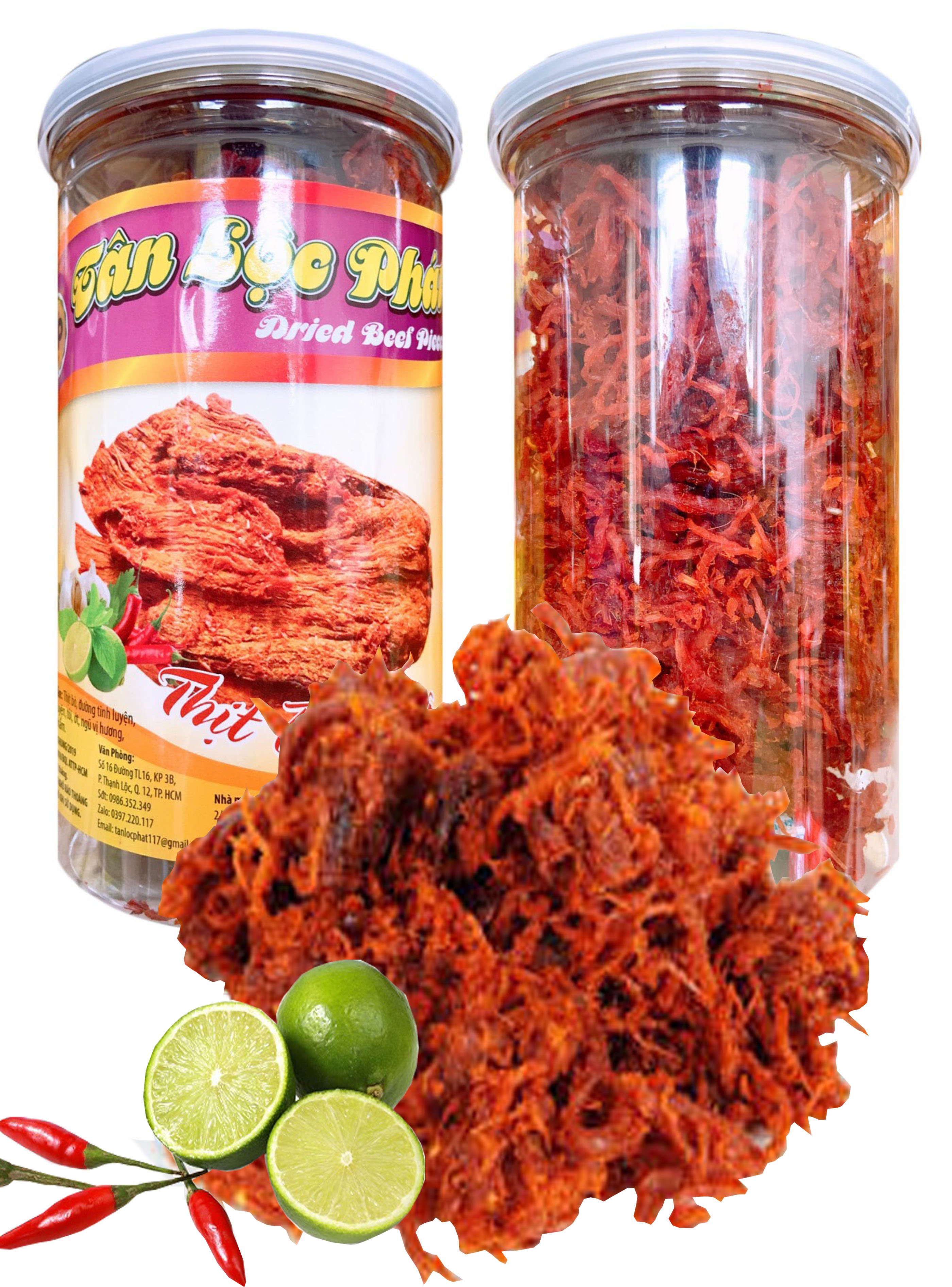 COMBO 2 HŨ THỊT KHÔ BÒ DẠNG SỢI TÂN LỘC PHÁT - MỖI HŨ 350G (DÙNG ĂN KÈM)