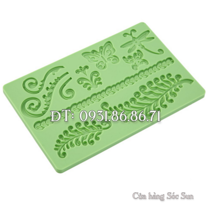 Khuôn silicon viền hoa văn kiểu – Mã số 1680