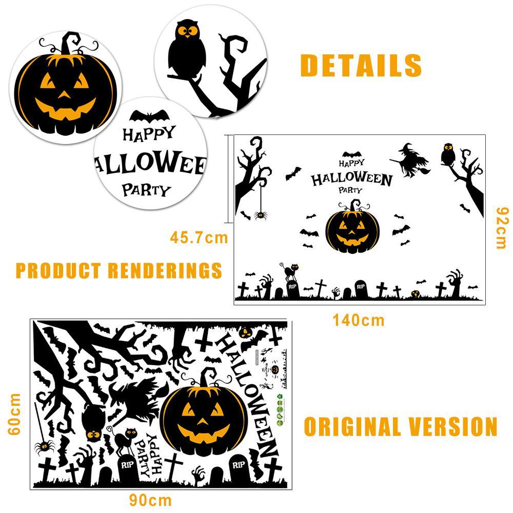 Decal , sticker dán kính dán tường trang trí Halloween