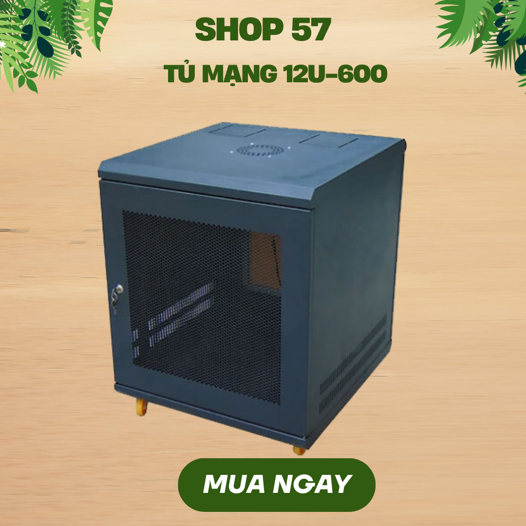 Tủ Mạng 12U D600 Famrack – Tủ Rack 12U Để Sàn Hàng Chính Hãng, Chuẩn 19”, Hàng Việt Nam Chất Lượng Cao