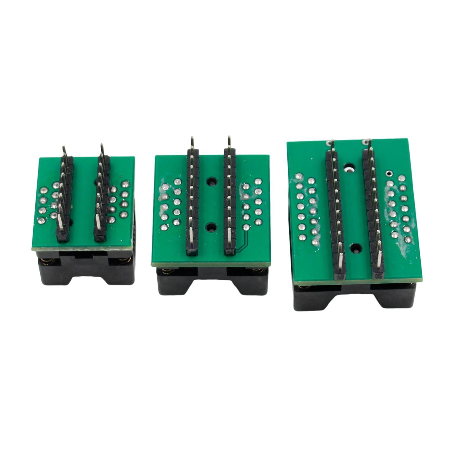 SOP16 & SOP20 & SOP24 SOP Test Sockets Ictest Accessories Converter Simple Installation Spare Parts Professional Durable Programmer 3 Pieces