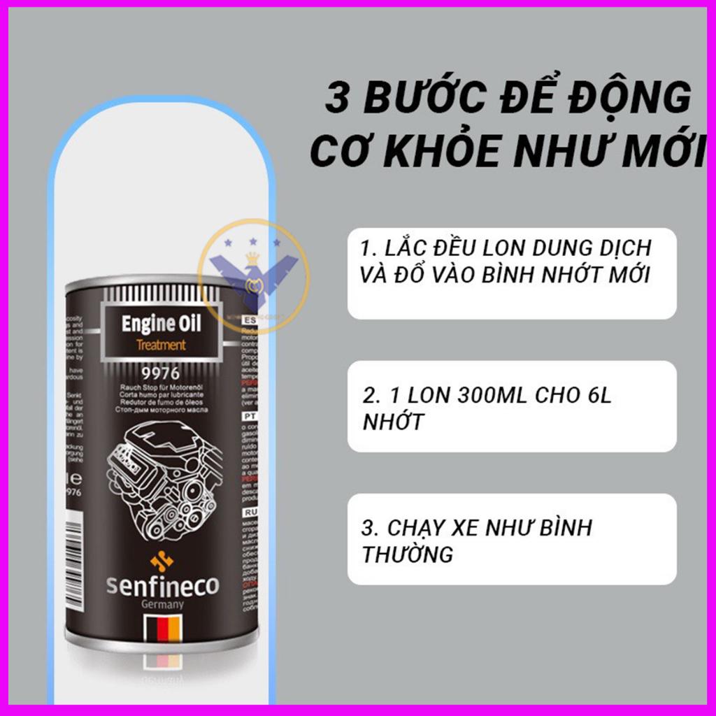 Phụ Gia Ổn Định Nhớt Động Cơ Senfineco Engine Oil Treatment 9976 – 300ML, giúp êm máy chống hao nhớt