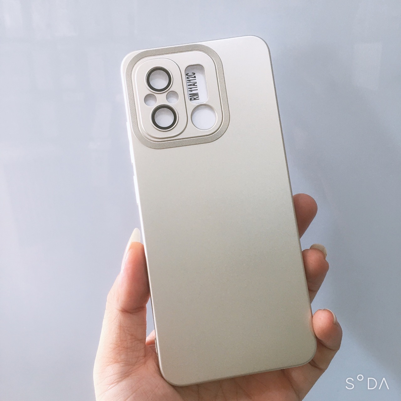 Ốp lưng dành cho Xiaomi Redmi 12C TPU màu nhám chống vân tay, viền vuông sang trọng