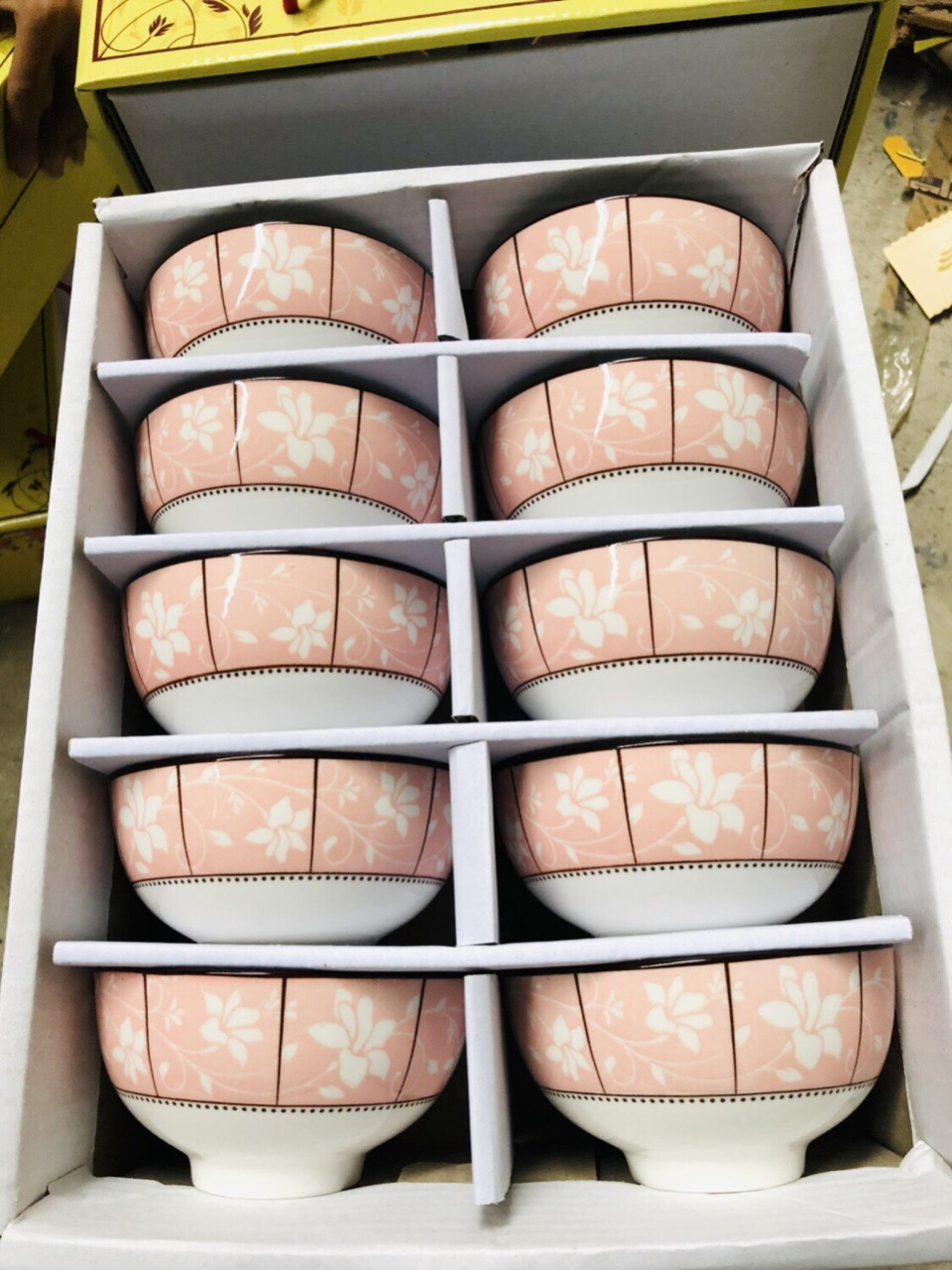 Bộ 10 chén cơm họa tiết 3D giao màu ngẫu nhiên