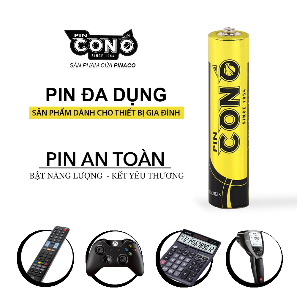 Combo 5 vỉ Pin Con Ó Đa Dụng Decal R03 - Size AAA - Vỉ 4 viên