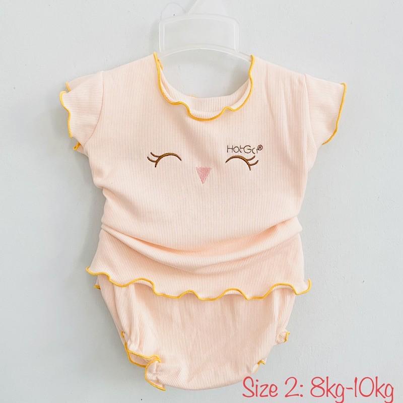 Set 5 bộ đồ đồ bé gái, đồ bộ sơ sinh, quần áo bé gái size từ 4kg đến 10kg ChangChang Baby GIAO MÀU NGẪU NHIÊN