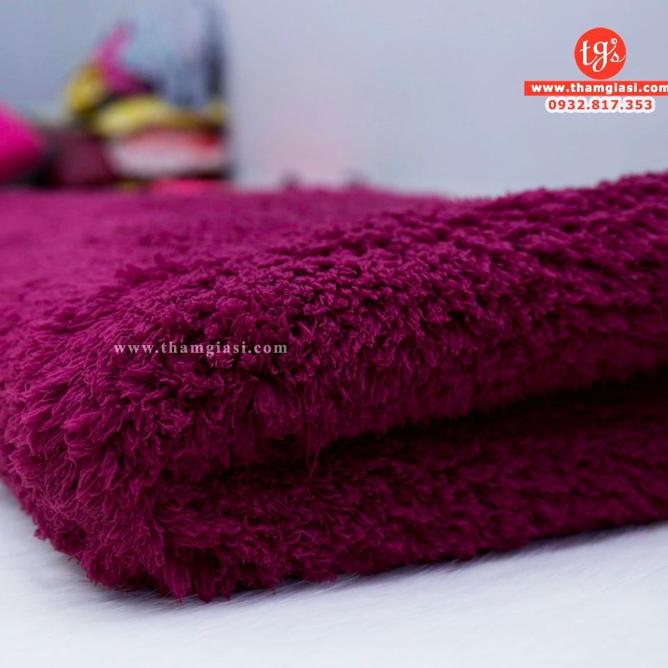 Thảm Lông Cừu Màu Đỏ Vang | Thảm Trang Trí Phòng Khách - Phòng Ngủ - Thảm Trải Sofa - Thảm Dành Cho Bé