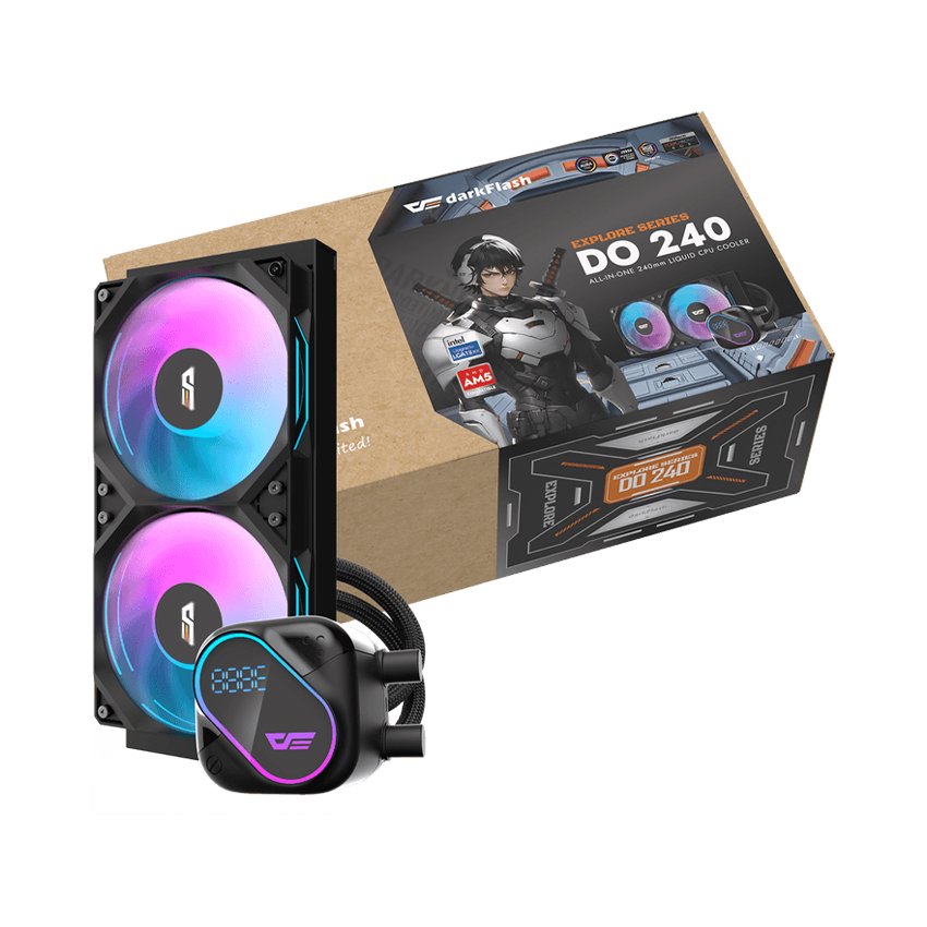 Tản Nhiệt Nước CPU DARK FLASH DO240 Black/White – Hàng Chính Hãng