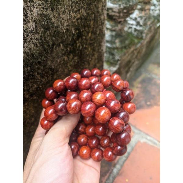 Vòng tay nam gỗ hạt tròn 12 ly 14 ly cẩm lai ngày mai tươi sáng