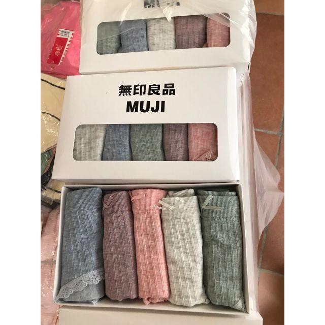 HỘP 5 QUẦN CHIP NỮ COTTON MUJI XUẤT NHẬT .