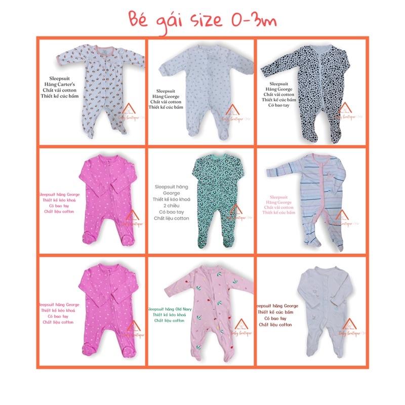 Body Sleep - Sleepsuit hàng xuất dư size 0-24M ( Chọn mẫu