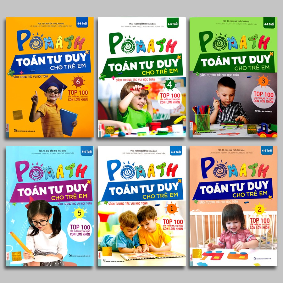 Combo Trọn Bộ Sách PoMath - Toán Tư Duy Cho Trẻ Em 4-6 Tuổi