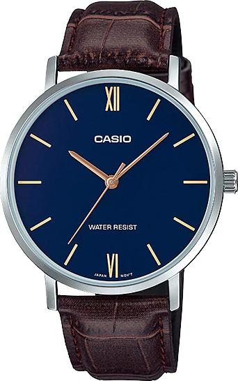 Đồng hồ Casio nam dây da MTP-VT01L-2BUDF (40mm)