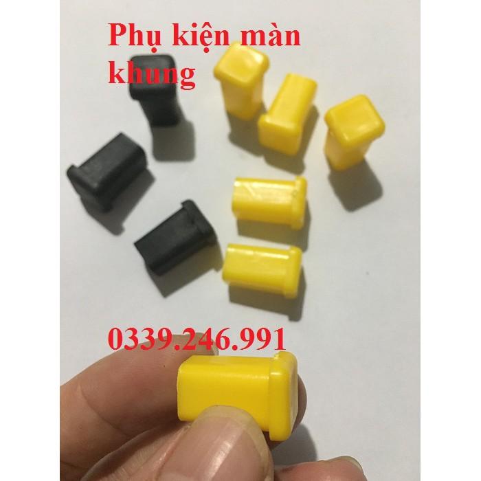 20 nút vuông 12.7 mm bịt hộp chống xước, phụ kiện cho màn khung núm, chụp cao su, nhựa bọc chân ống hộp bộ màn khung