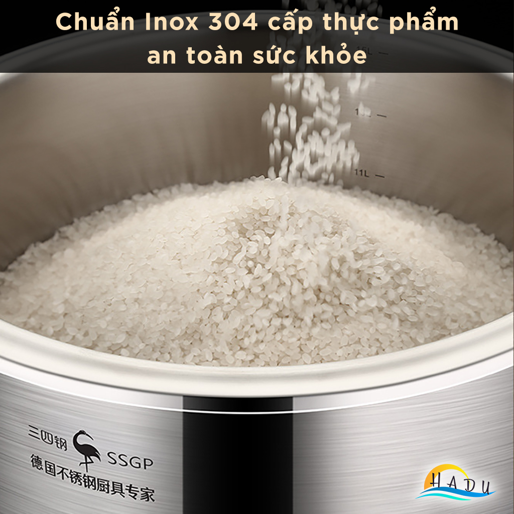 Thùng Đựng Gạo 10kg Thông Minh Inox 304 Nắp Kính Cao Cấp Đạt Chất Lượng Đức SSGP