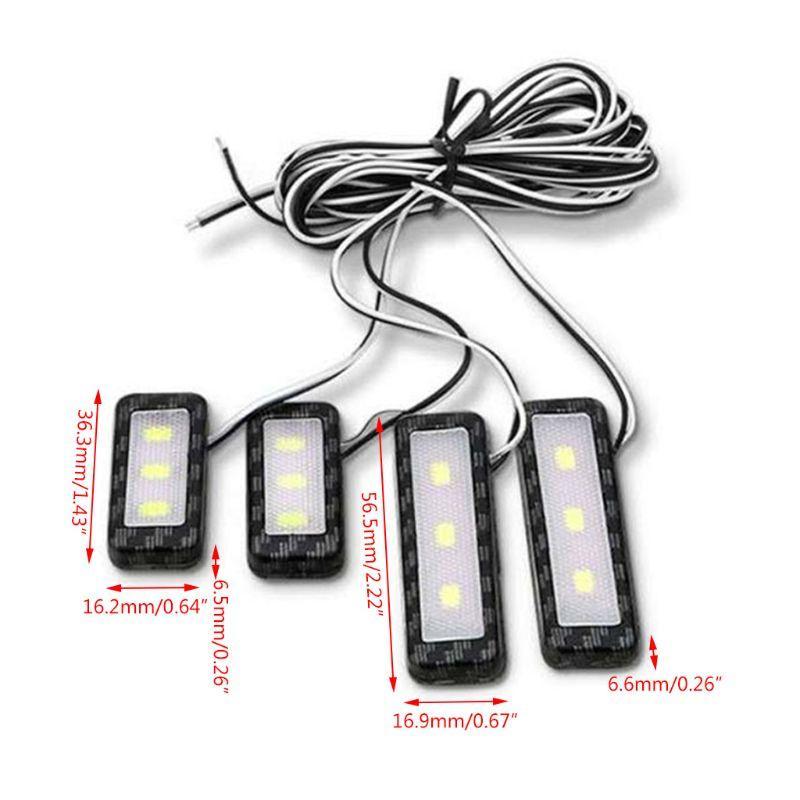 Bộ 4 Đèn Led Trang Trí Tay Nắm Cửa Xe Hơi Chất Lượng Cao