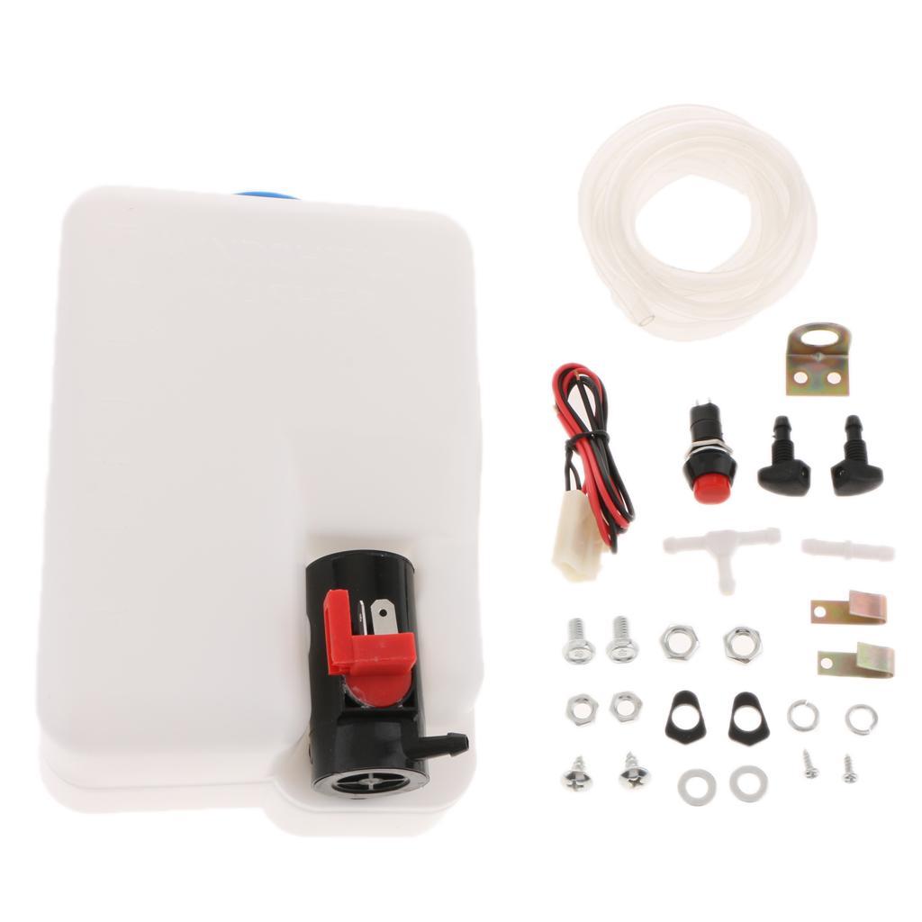 1 Windshield Washer Reservoir Pump Bottle Kit Universal Windshield Wiper System Reservoir