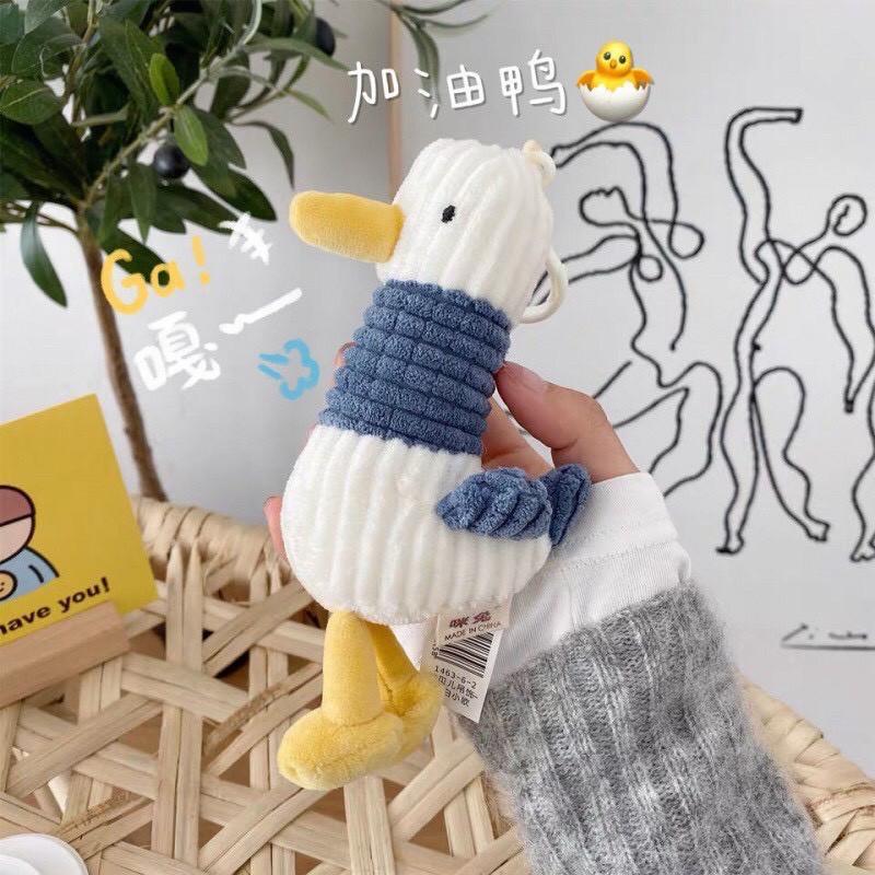 Móc Khóa Thú Bông Treo Balo Túi Xách Treo Chìa Khóa VỊT CỔ XANH