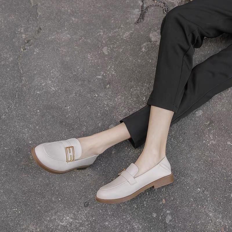 HÀNG MỚI CÓ SẴN Giày nữ búp bê xỏ lười moca loafer oxford nữ da mềm ảnh thật 3cm bệt