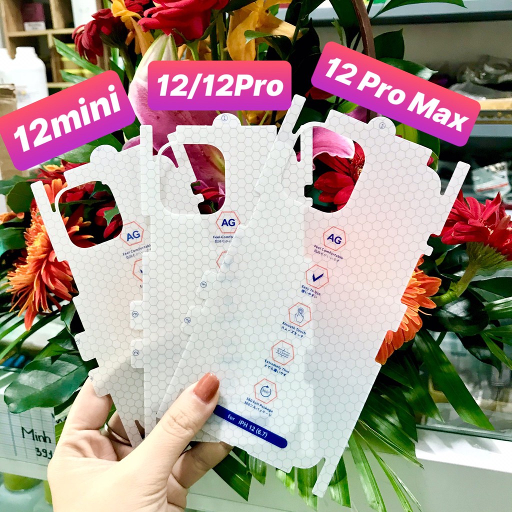 Miếng dán dẻo PPF cho iPhone 12 mini/12/12 pro/12 promax tự phục hồi trầy xướt