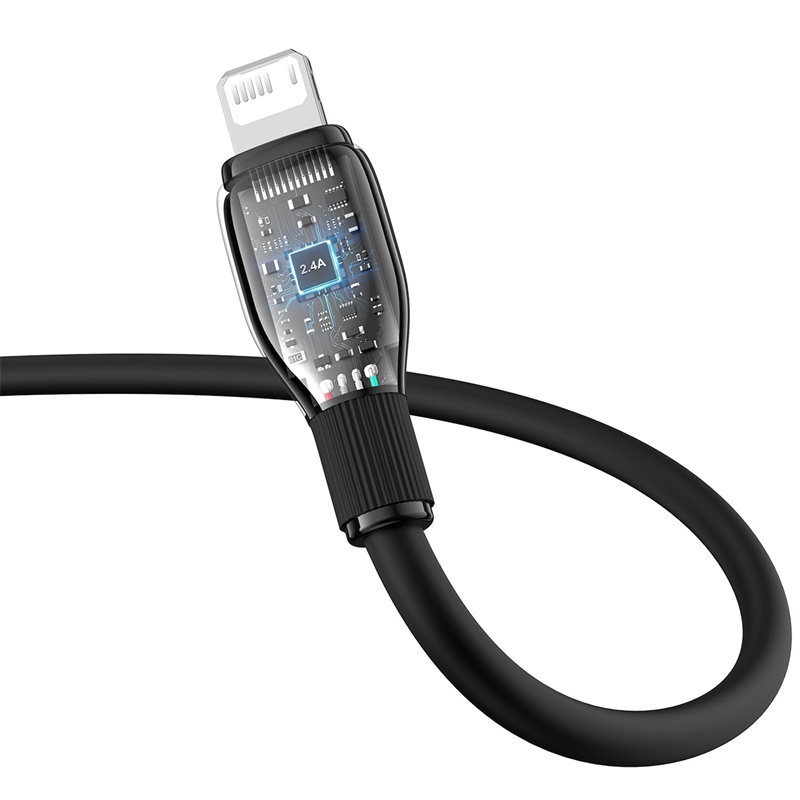Cáp Sạc Nhanh Baseus Pudding Series USB to Ln 2.4A dùng cho Iphone ipad (Fast Charging Data Cable) - Hàng Chính Hãng