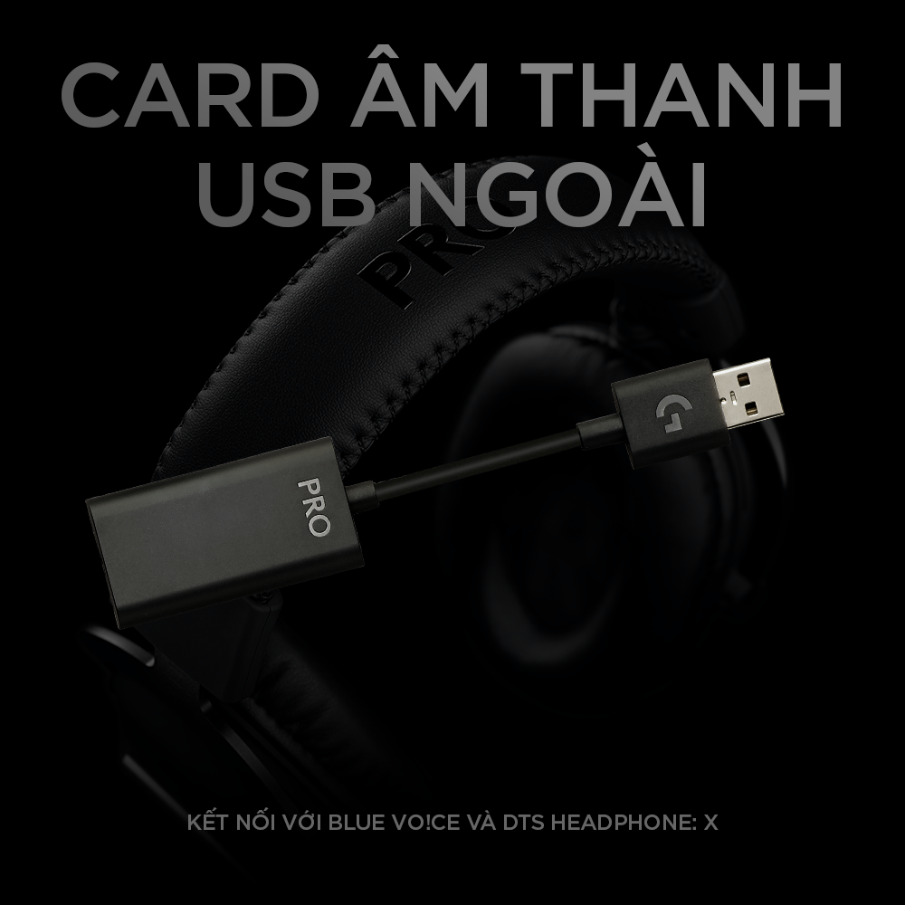 Tai nghe game có dây Logitech G Pro X - Mic Blue Voice, âm thanh vòm, màn loa Pro-G 50mm, đệm tai cao su non -Hàng chính hãng