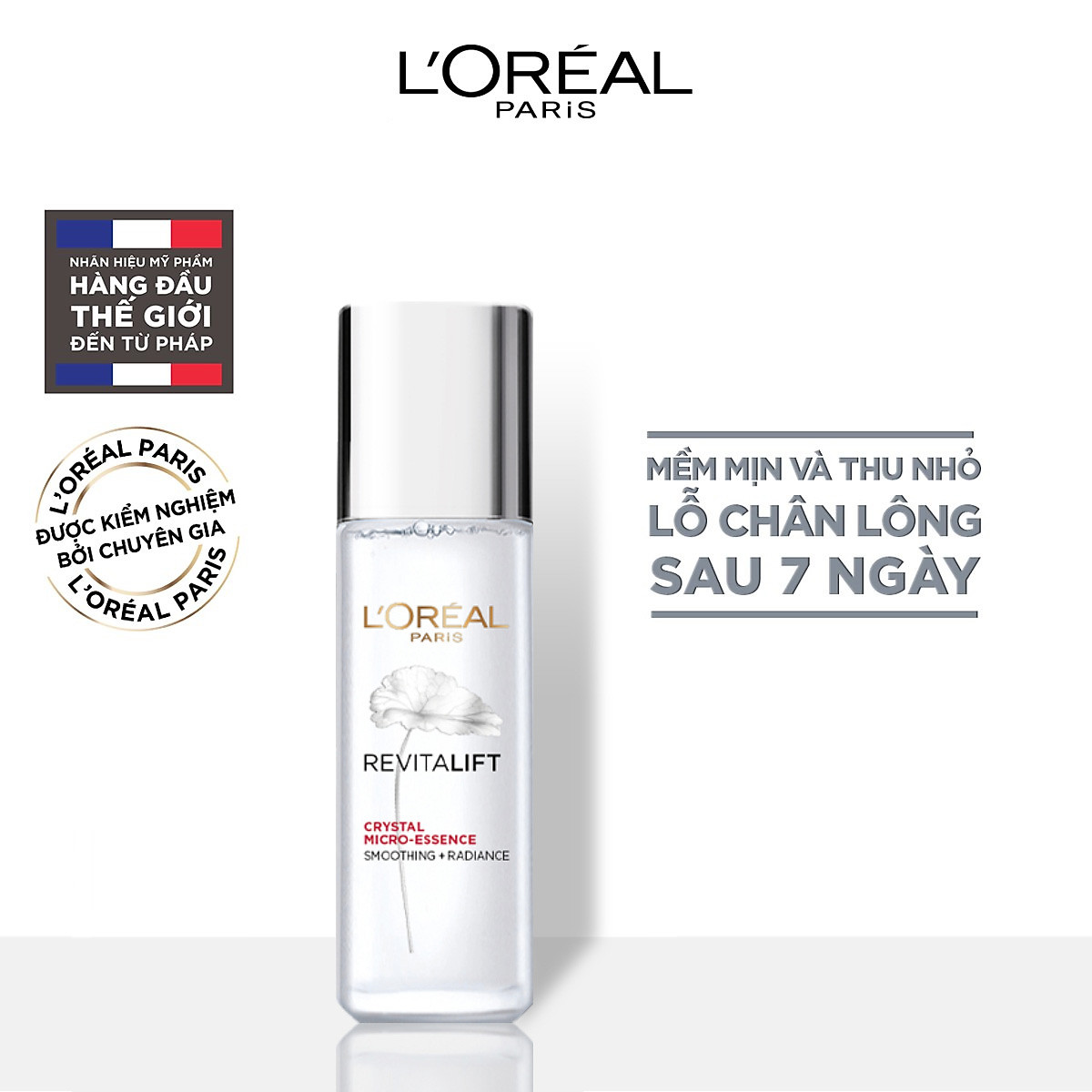 Bộ đôi làm sạch kép và chống nắng dưỡng ẩm dưỡng trắng da L'Oreal Paris chuyên sâu (MCL 400,SRM 50,ME 22,UV15)