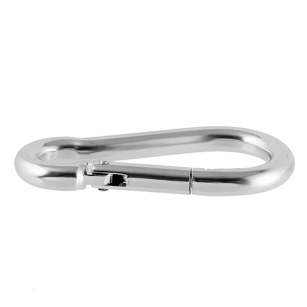 2pcs 4cm Climbing 304 Stainless Steel Carabiner Clip Quick Hook Keyring