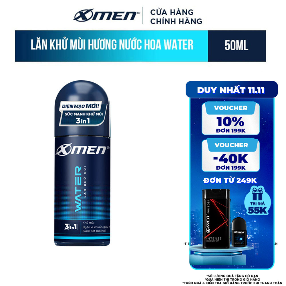 Lăn Khử Mùi X-Men Water Mát Lạnh (50ml)