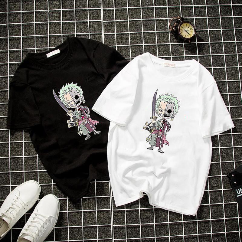 Áo thun unisex form rộng đồ họa hoạt hình vải dày mịn 2019T1725