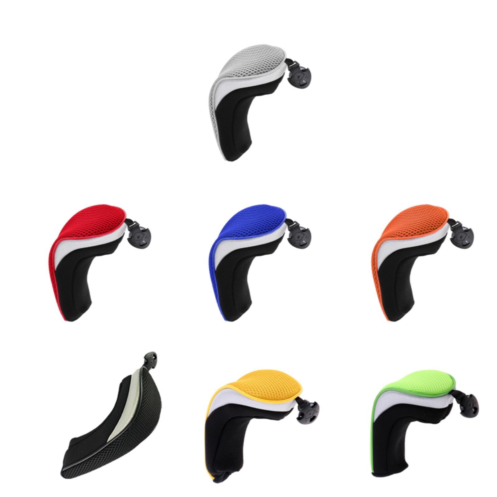 2x Golf Hybrid UT Club Head Cover Headcover W/ Number Tag black and blue