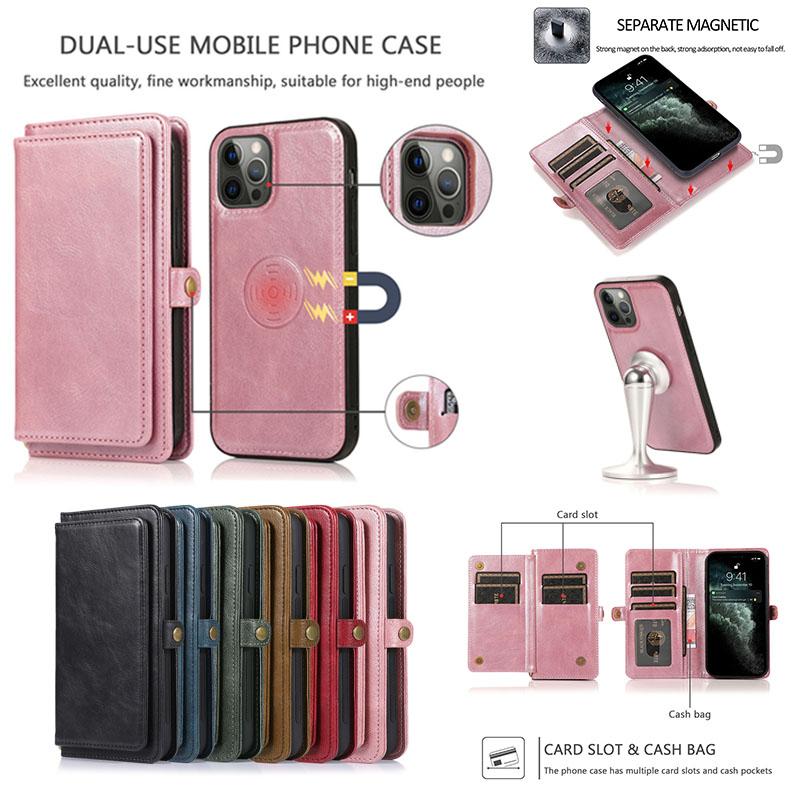 Bao da điện thoại có ngăn thẻ phong cách cổ điển cho Samsung S8 S9 Plus S10E S10 Plus