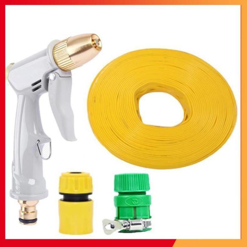 Bộ dây vòi xịt nước rửa xe, tưới cây tăng áp 3 lần, loại 3-5m 206846
