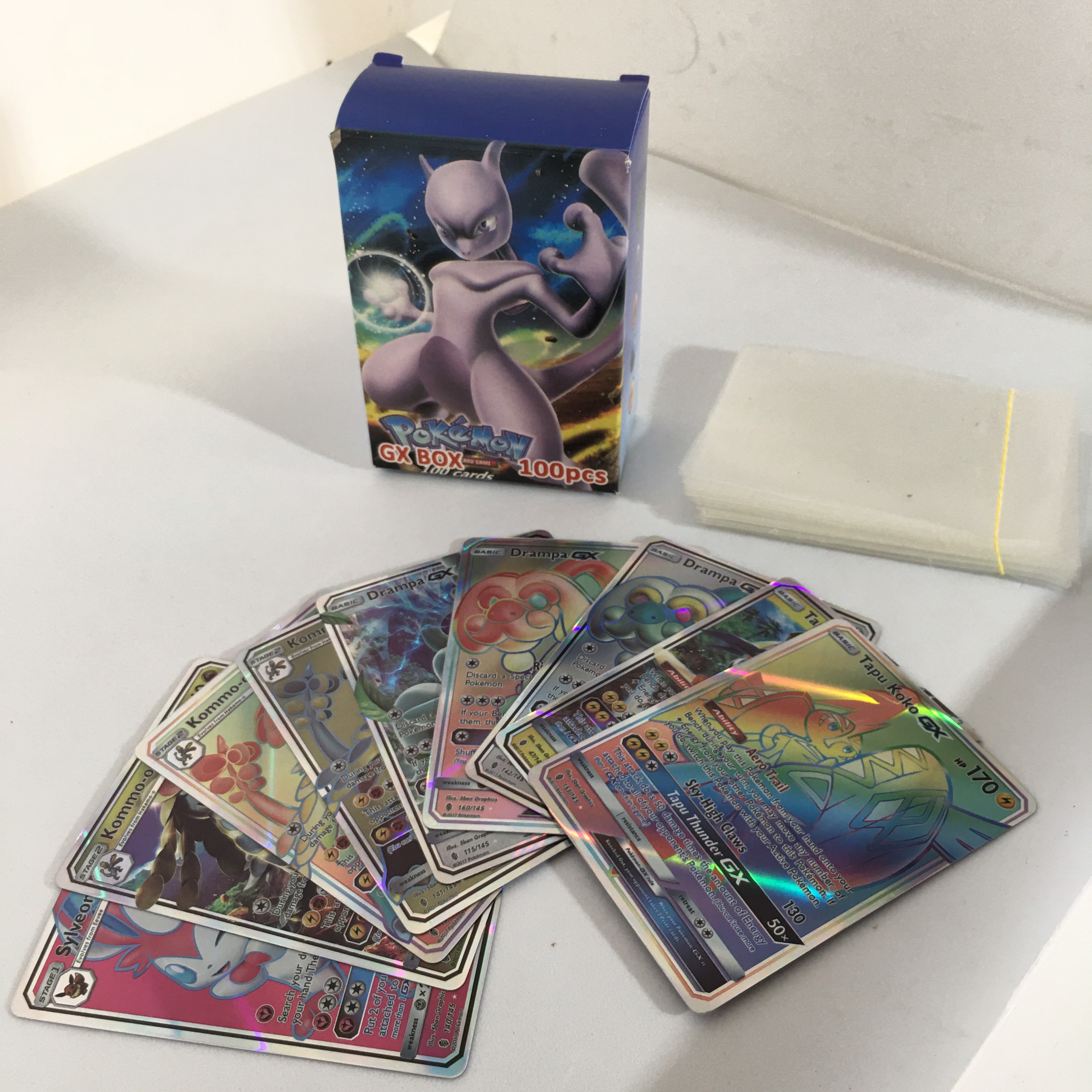 Bộ Thẻ Bài Pokemon Ultrasun100H 100 Thẻ(59EX+20MEGA+20GX+1 Energy GX MEGA EX Chơi Đối Kháng New Đẹp