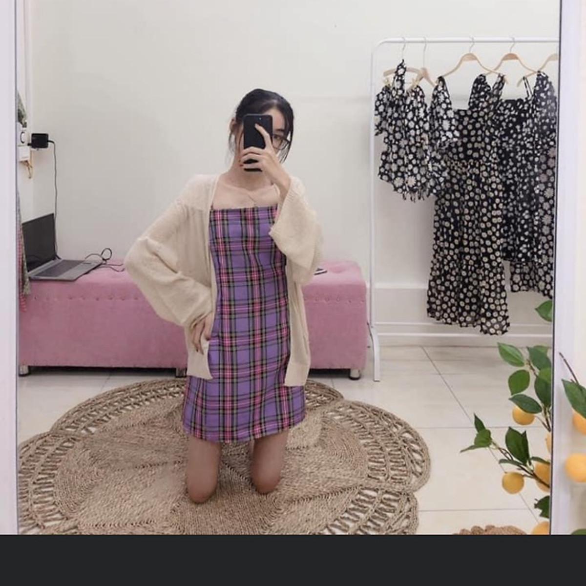 Áo khoác nữ Cardigan len mỏng dài tay - TRẮNG