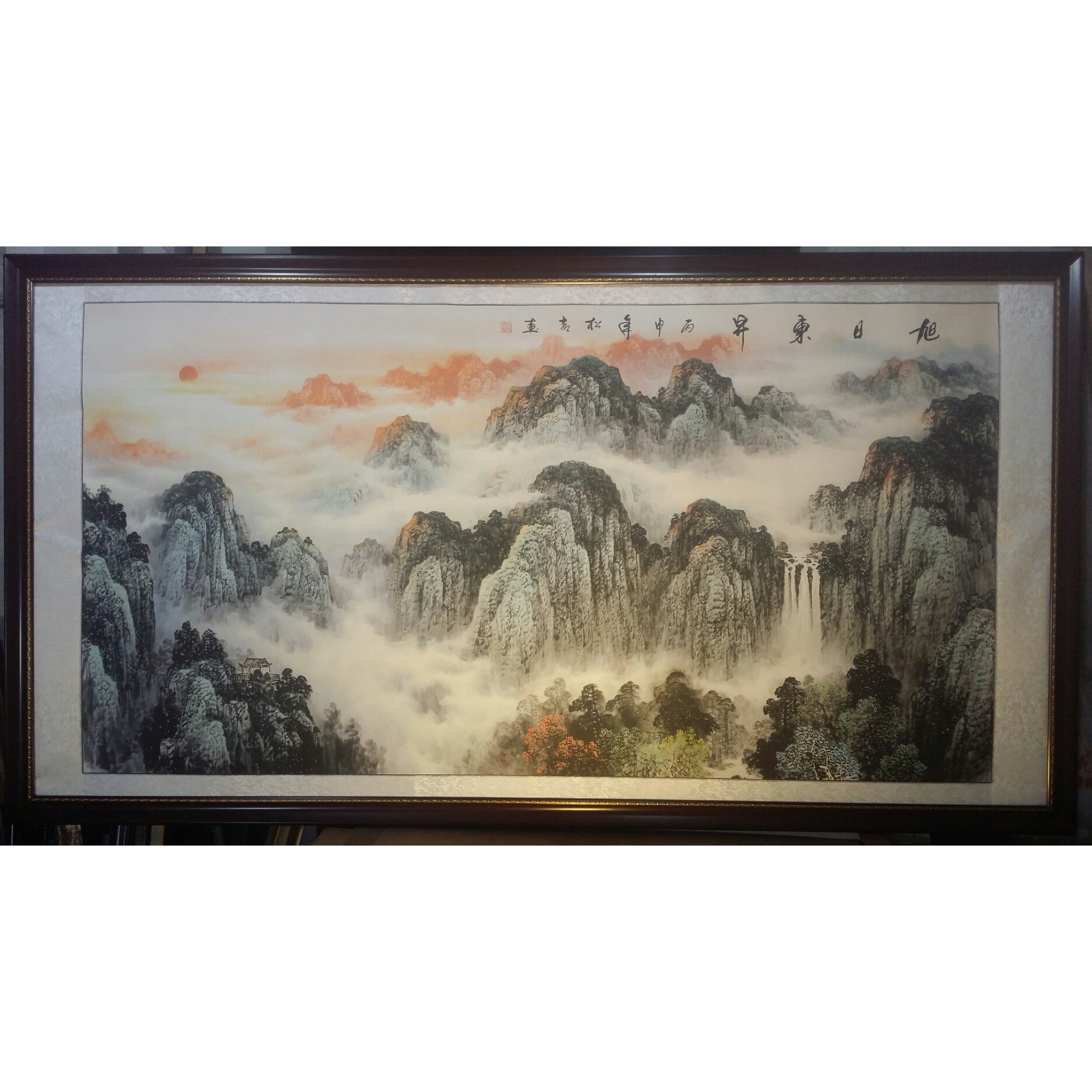 Tranh thủy mặc, Tựa núi thái sơn