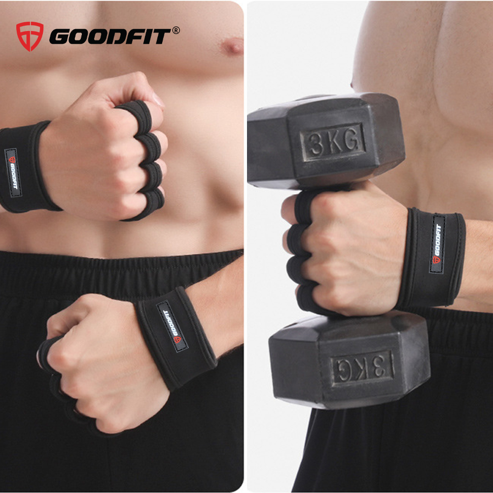 Găng tay tập Gym kết hợp quấn cổ tay GoodFit GF207G chống chai tay, bảo vệ cổ tay