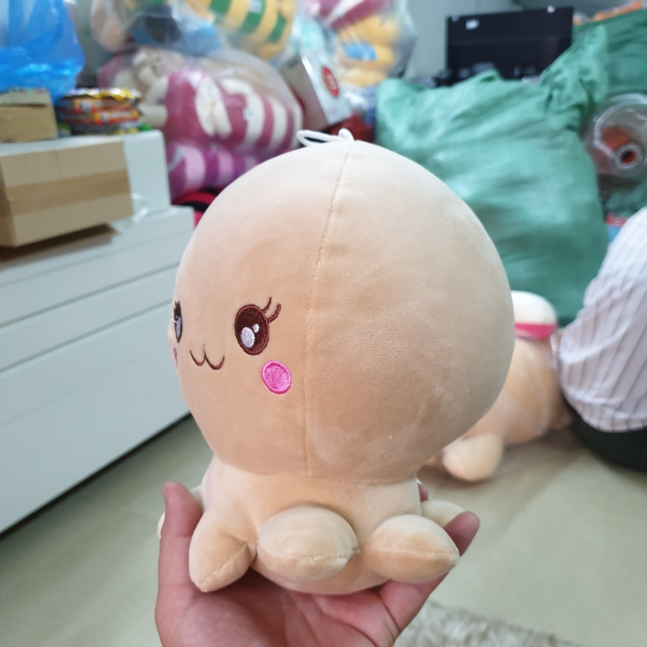 Bạch tuộc nhồi bông size 22cm màu nâu