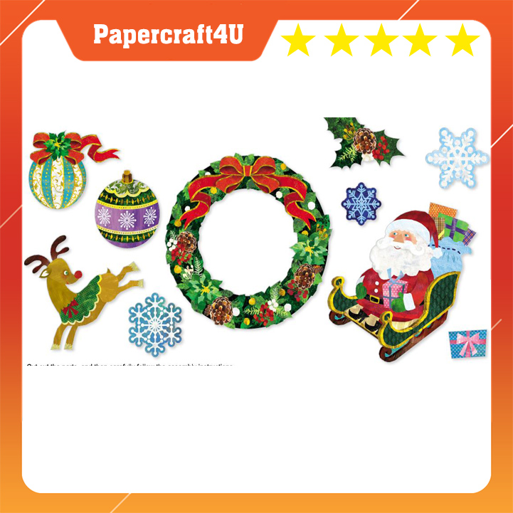 BỘ Stickers Trang Trí Lễ Hội GIÁNG SINH NOEL Santa Claus Christmas