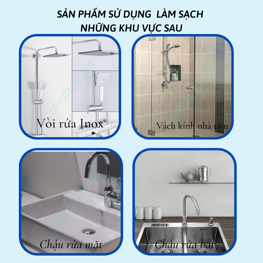 Dung Dich Tẩy Cặn Canxi, Làm Sạch vòi sen Inox, Cabin, vách kính nhà tắm Dr.C CHÍNH HÃNG (Chai 300ml)