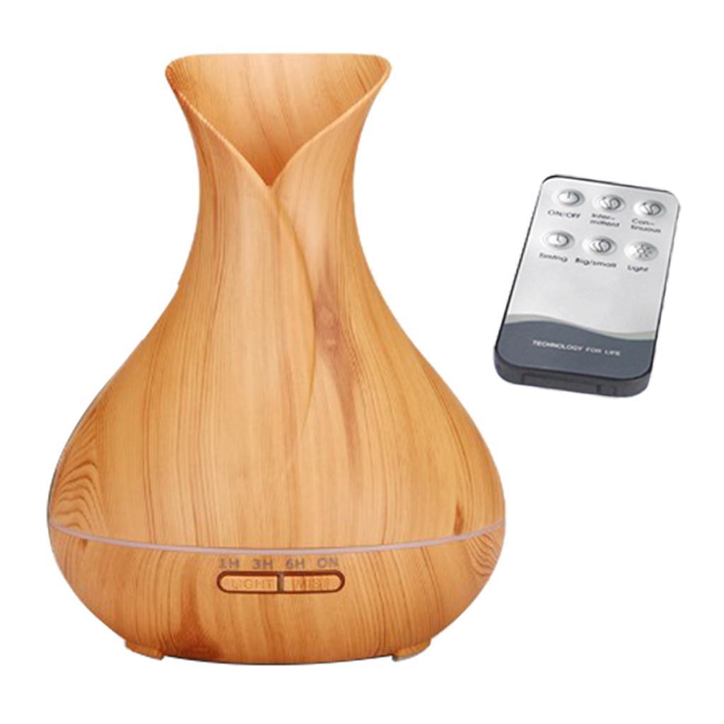 Wood Grain Air Humidifier Aroma Essential Oil Diffuser Office Home Decor