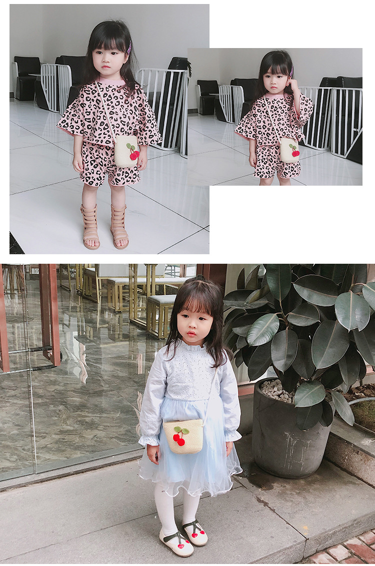 Túi cói đeo chéo mini phiên bản Hàn quốc siêu xinh cho bé từ 1 đến 5 tuổi