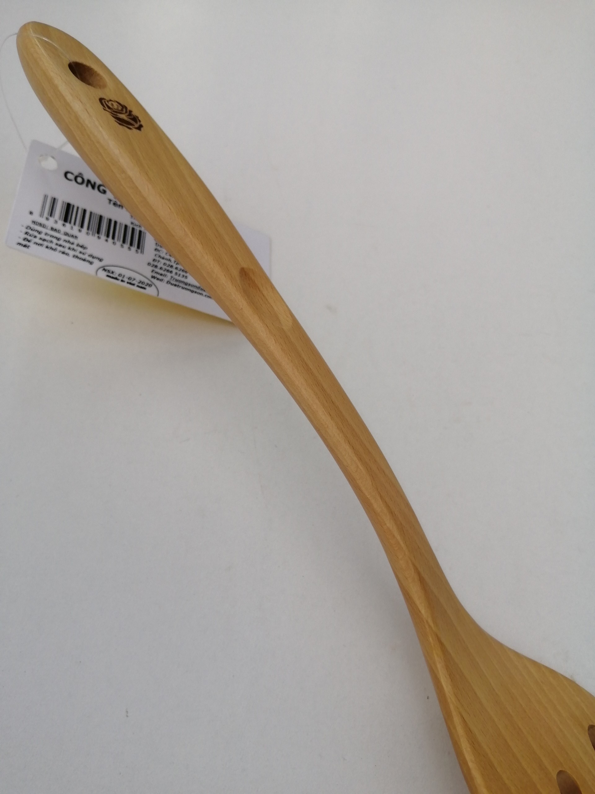 Sạn Xào 3 Rãnh Chiên Xào Thức Ăn - Sạn Gỗ TL39 Cán Dài  ( 35 x 8 cm ) - Đồ Gỗ Nhà Bếp Thương Hiệu Trường Sơn