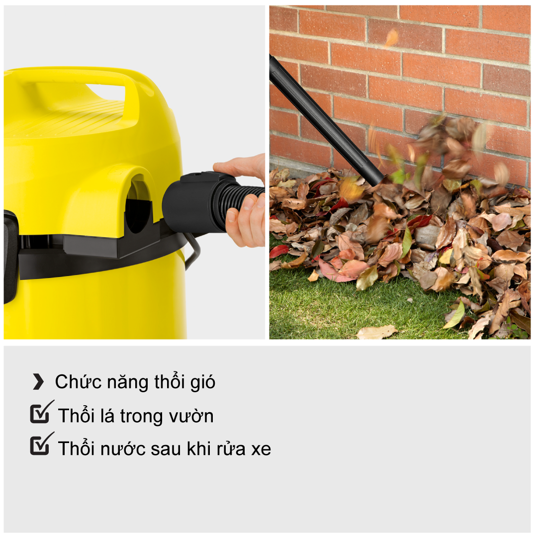 Máy hút bụi khô &amp; ướt cao cấp Karcher WD 3 Car