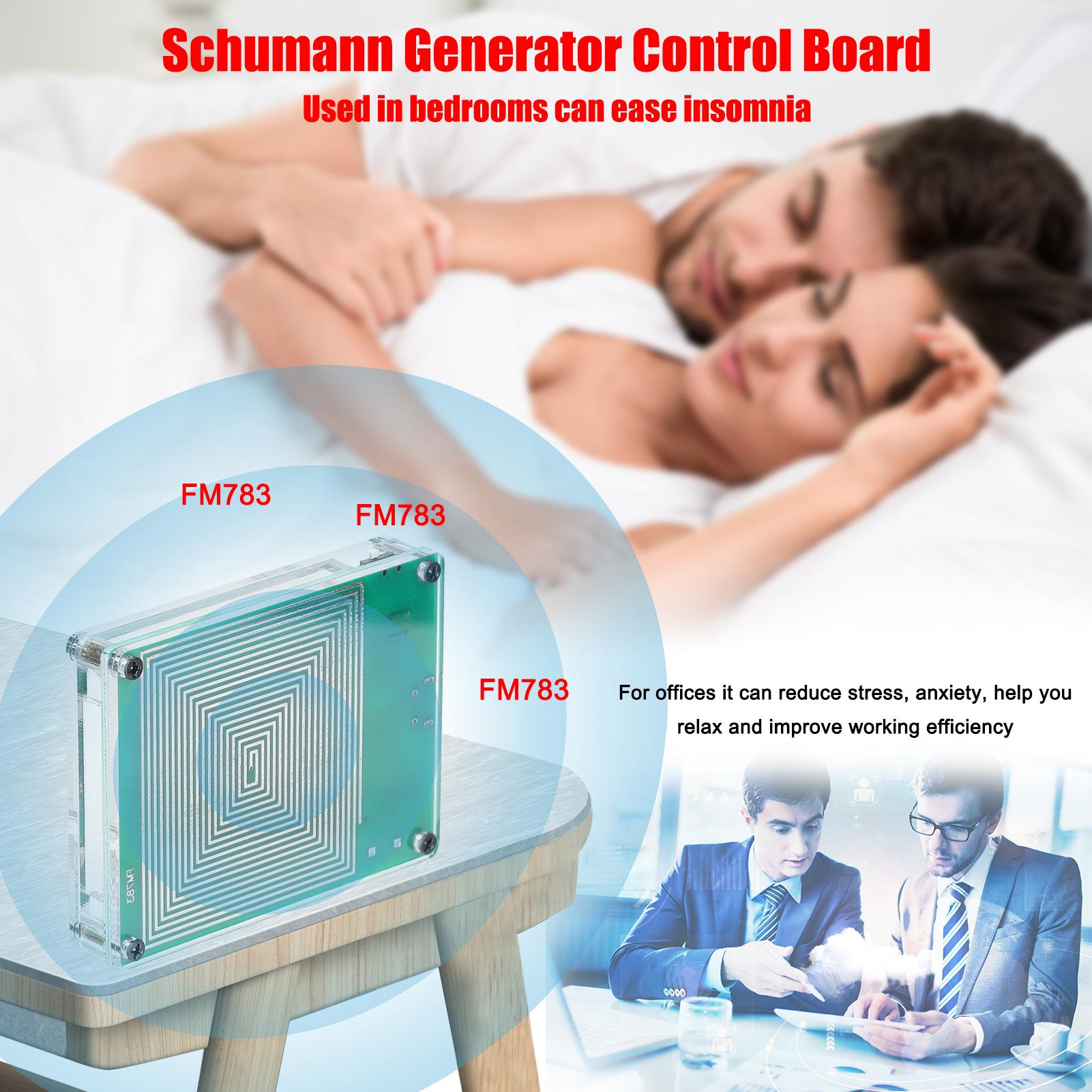 7.83Hz Schumann Waves Generator Sound Improving Low Frequency Pulse Intelligentize Squarewave Generators Circuit Board Precise Frequency Built-in Rechargeable Lithium Battery with USB Cable