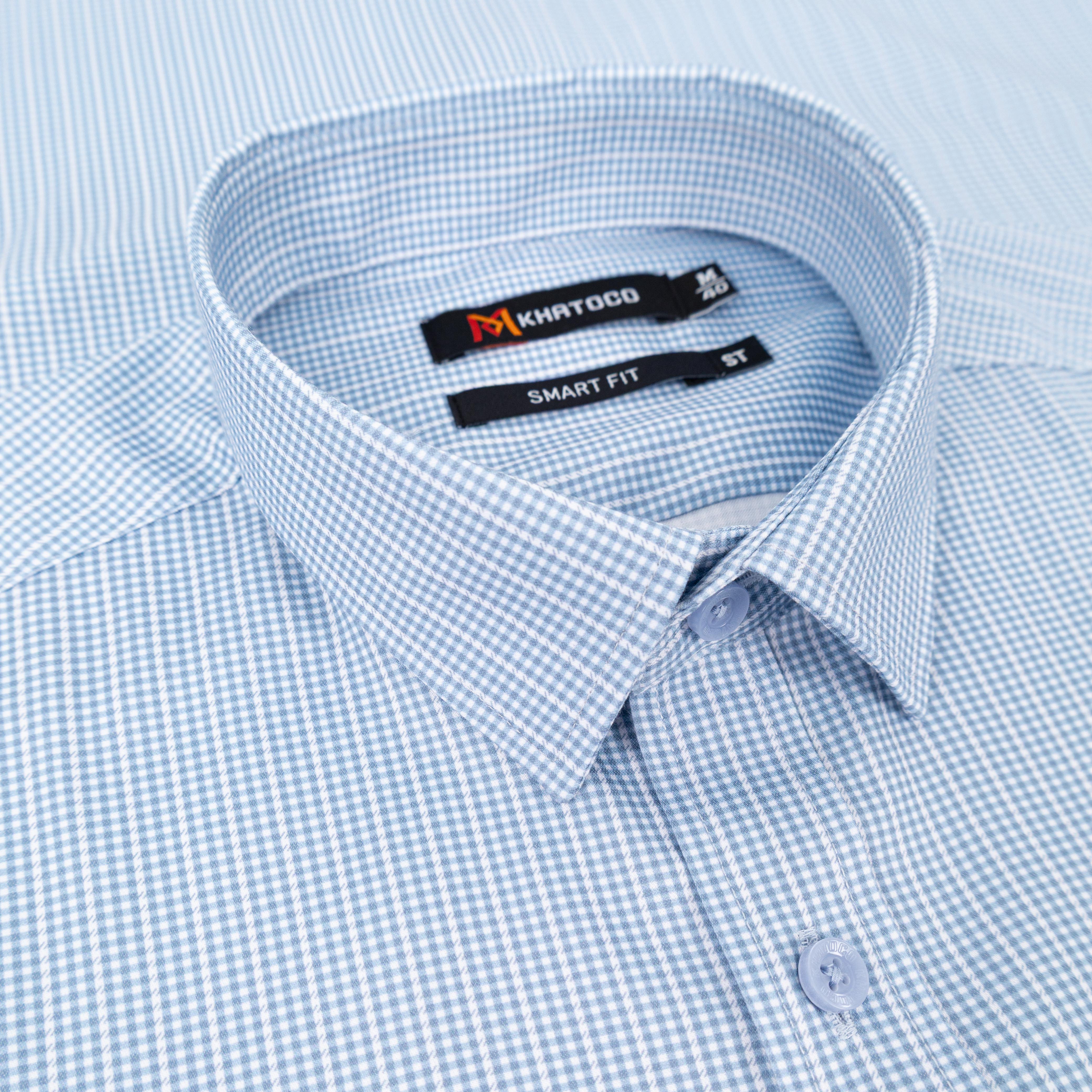 Áo sơ mi nam KHATOCO ngắn tay A1MN538S2-CNCR873-2711-N