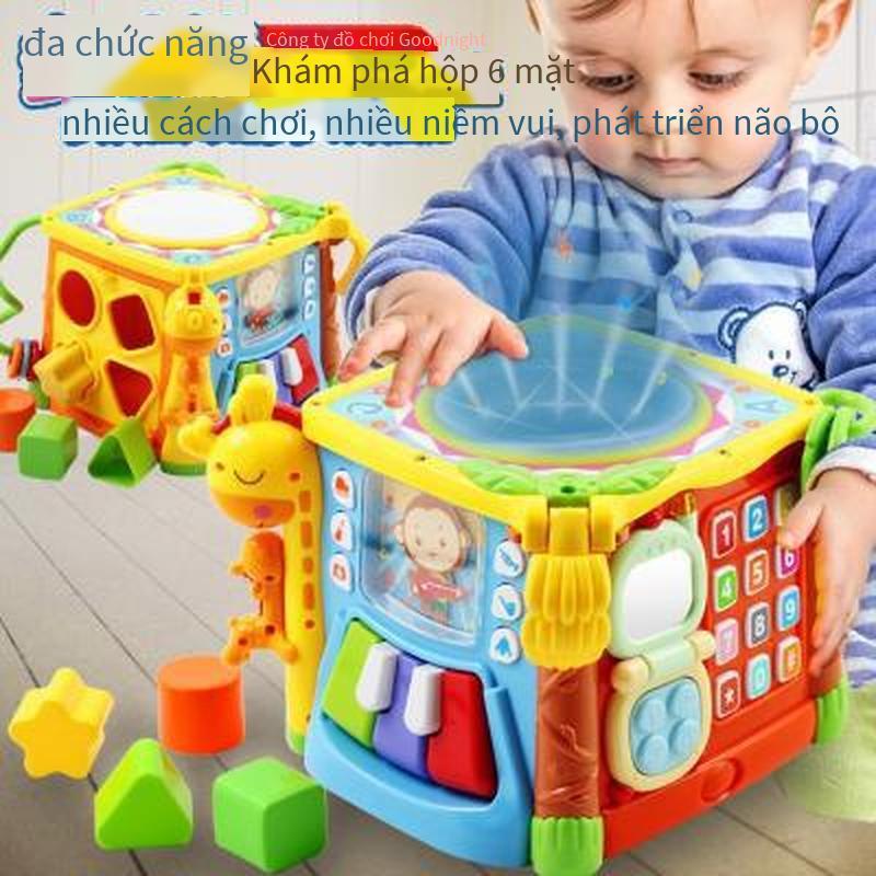 Phong Cách Mới Nhất Guyu Hexahedron 3839 Đồ Chơi Trẻ Em Tay Trống Kỹ Thuật Số Ngôi Nhà Hình Khối Xây Dựng Cho Bé 1-3 Tuổi Trò Chơi