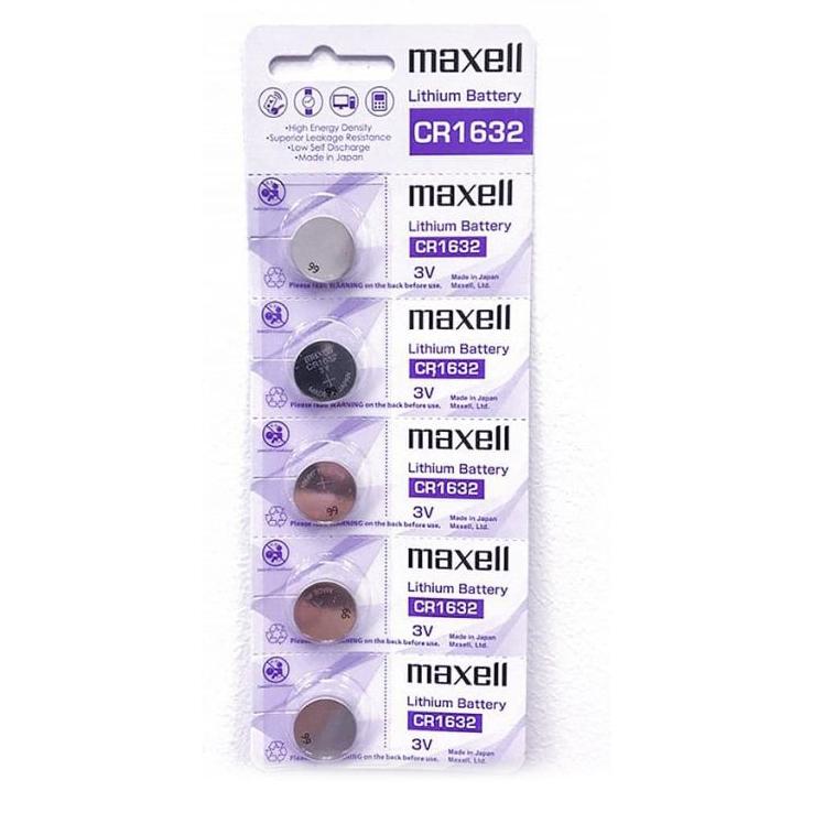 Pin chính hãng Maxell CR1632 Lithium 3V - Made In Japan dành cho đồng hồ, máy tính, smartkey, thiết bị điện tử... - 5 Viên